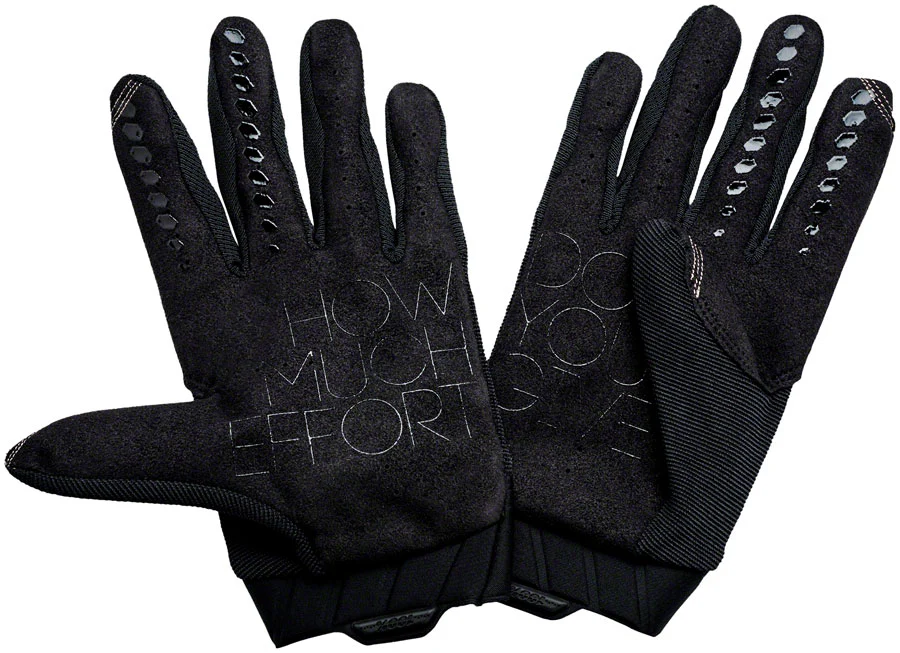 100% Geomatic Gloves - Black/Charcoal Full Finger Men's Small - Image 2