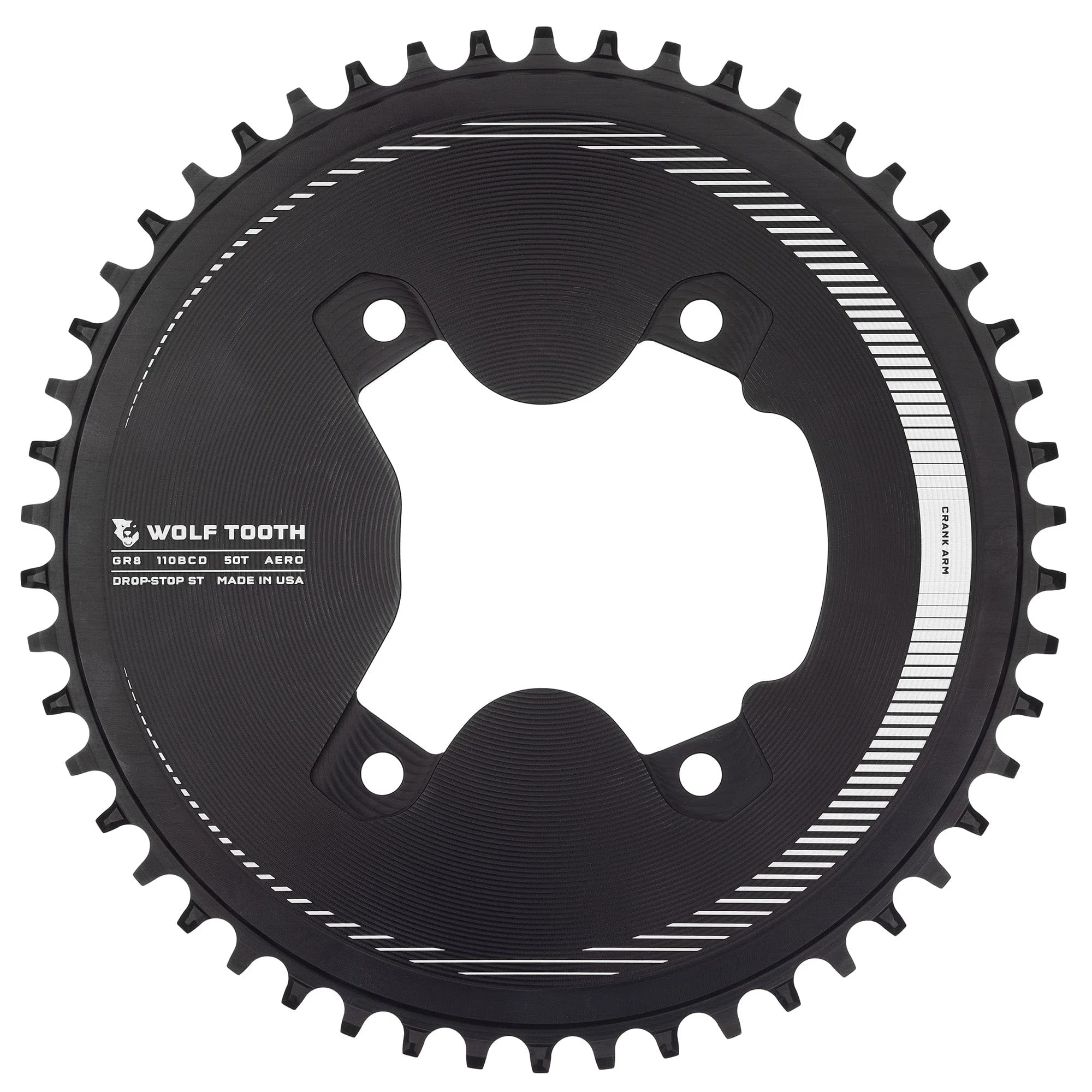 110 BCD Asymmetric 4-Bolt Chainrings for Shimano GRX Cranks - Image 2