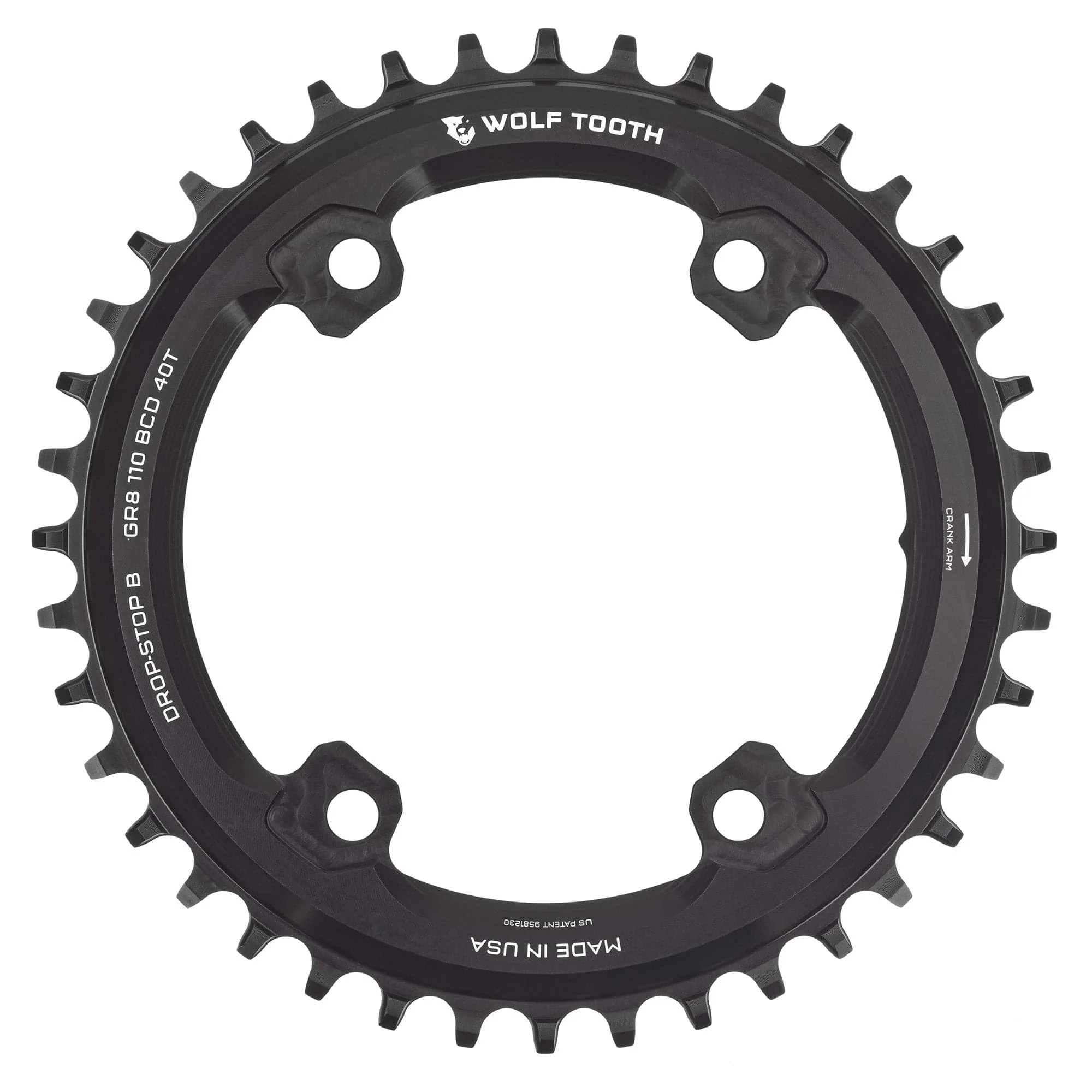 110 BCD Asymmetric 4-Bolt Chainrings for Shimano GRX Cranks - Image 4
