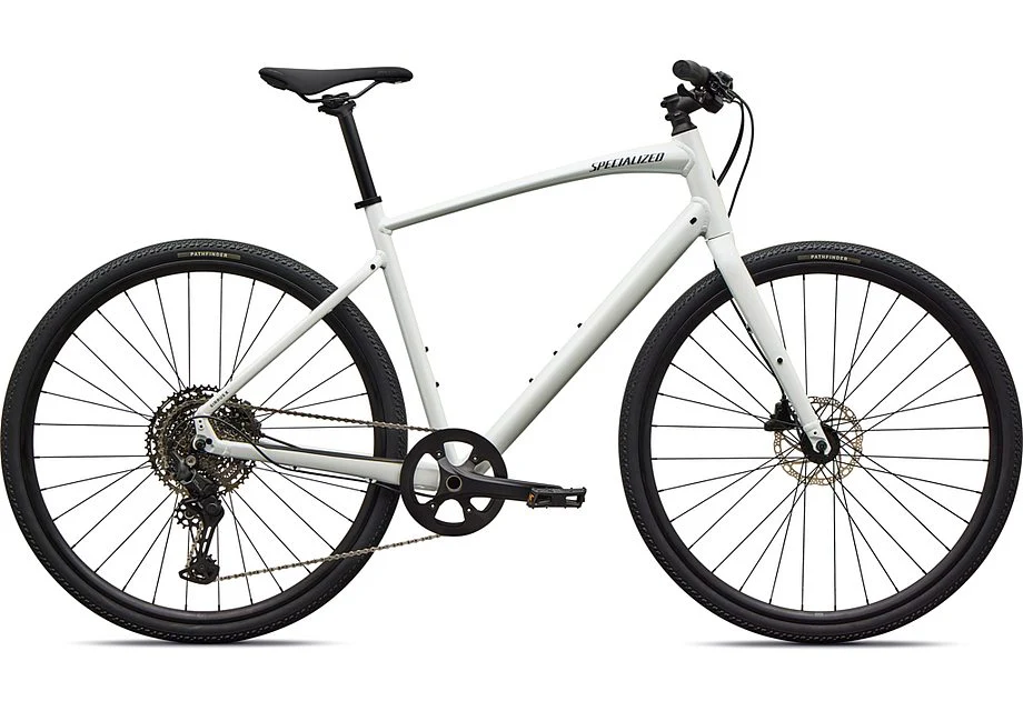 2026 Specialized Sirrus X 3.0 Km Bike Gloss Metallic White Silver / Metallic Deep Marine Frost Reflective Xxs