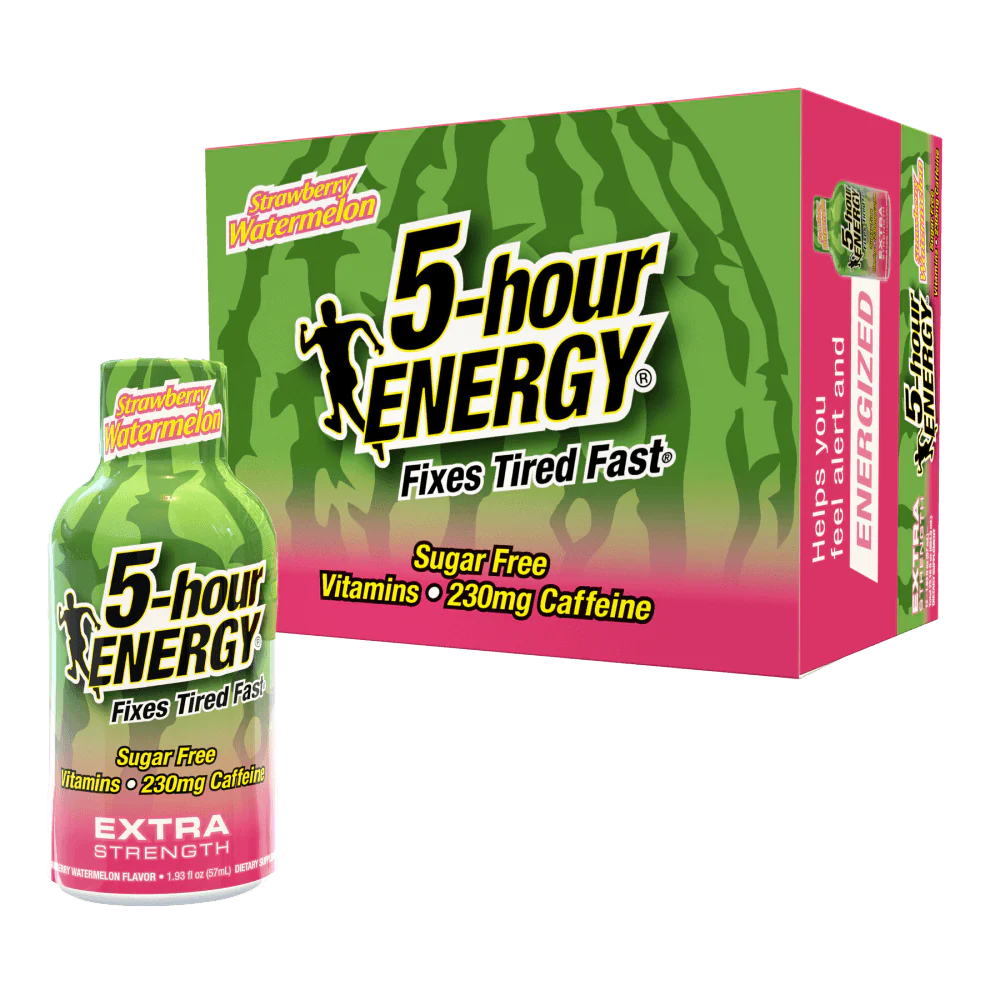 24 Pack 5-hour ENERGY Extra Strength Shots, Strawberry Watermelon Flavor Flavor, 1.93 Fl Oz - Image 5