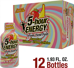 24 Pack 5-hour ENERGY Extra Strength Shots, Summer Smoothie Flavor, 1.93 Fl Oz - Image 4