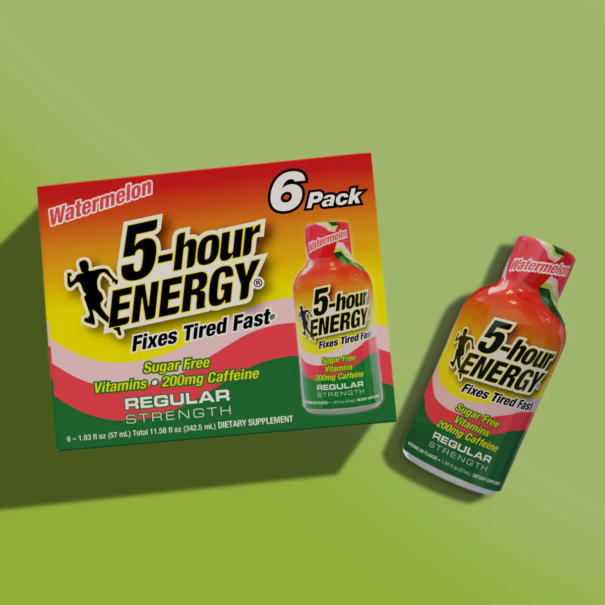 24 Pack 5-hour ENERGY Regular Strength Shots, Watermelon Flavor 1.93 Fl Oz - Image 2