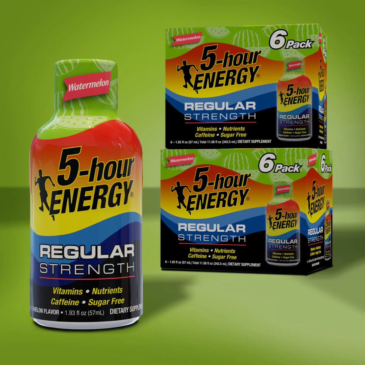 24 Pack 5-hour ENERGY Regular Strength Shots, Watermelon Flavor 1.93 Fl Oz - Image 3