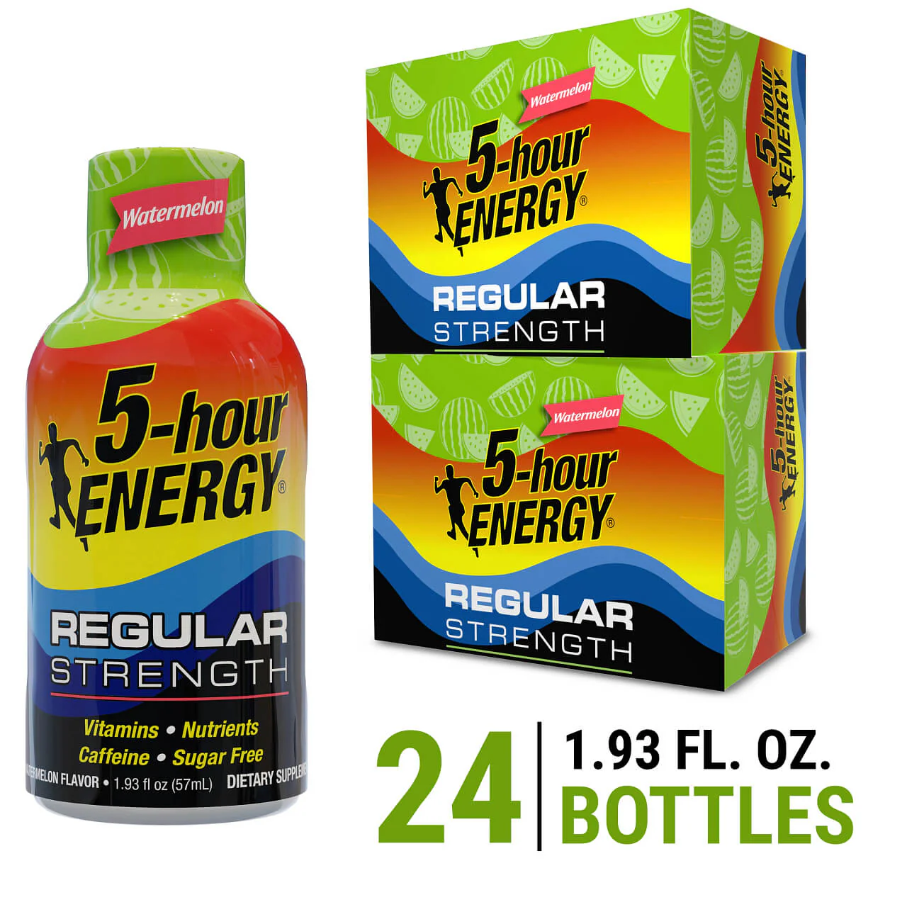 24 Pack 5-hour ENERGY Regular Strength Shots, Watermelon Flavor 1.93 Fl Oz - Image 4