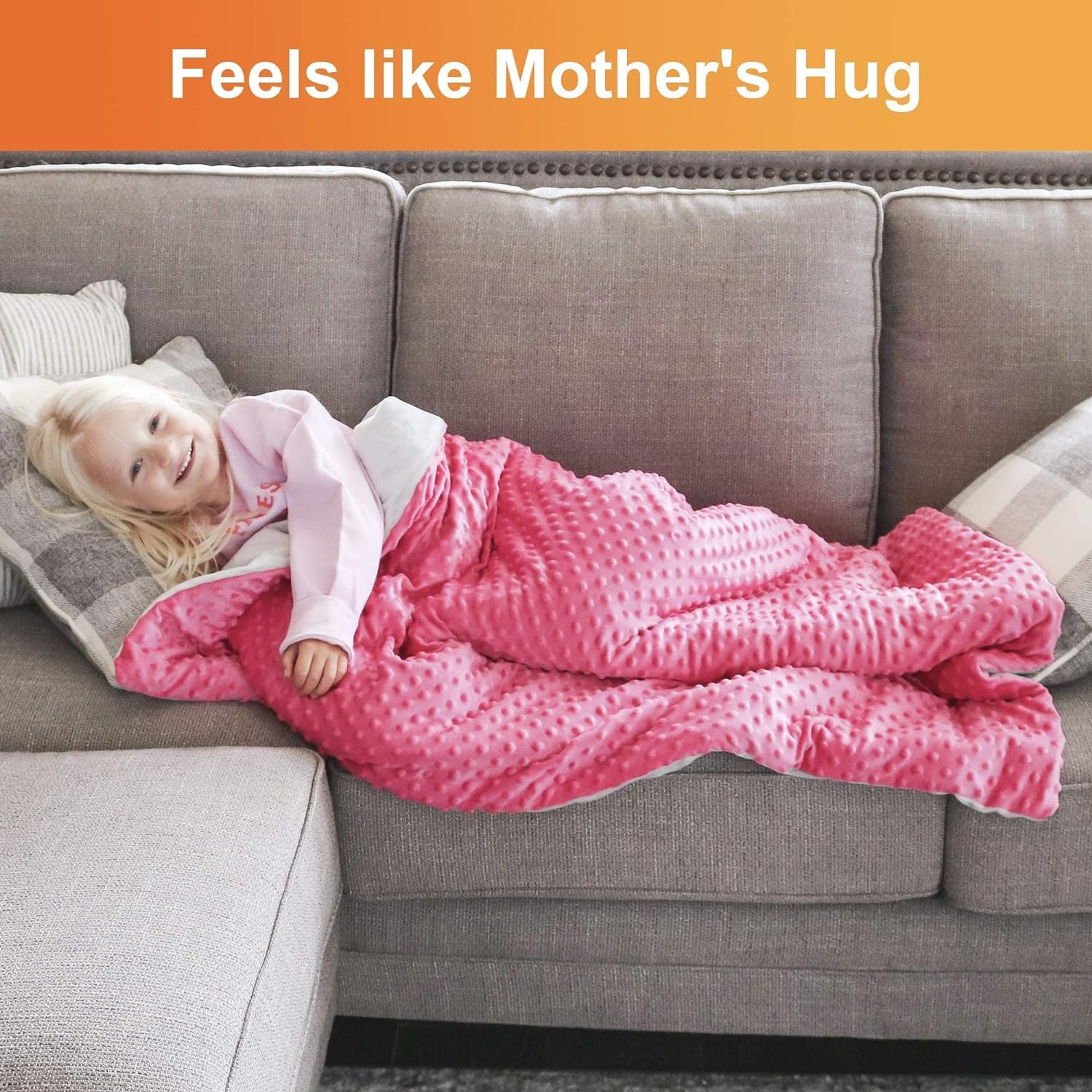 5 Lbs Weighted Blanket for Kids with Removable Cover - 36" x 48" - Image 10
