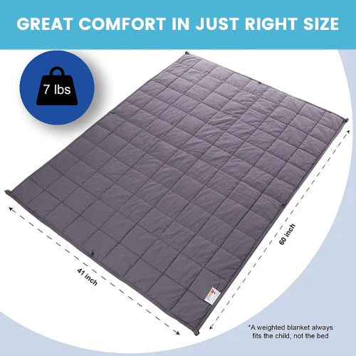 7 Lbs Weighted Blanket for Kids with Removable Cover - 41" x 60" - Image 5