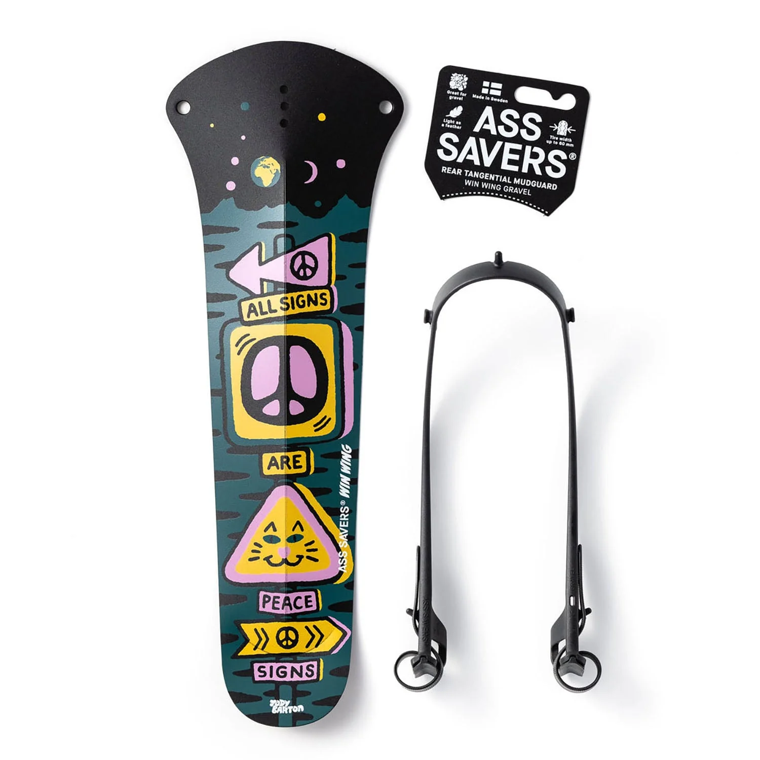 Ass Savers Win Wing 2 Gravel Rear Mudguard w/ Black Wishbone - Image 13
