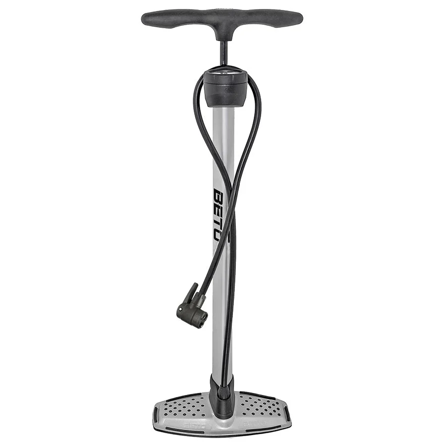 Beto 11/160 DS Floor Pump Dual Valve Head 160psi Silver