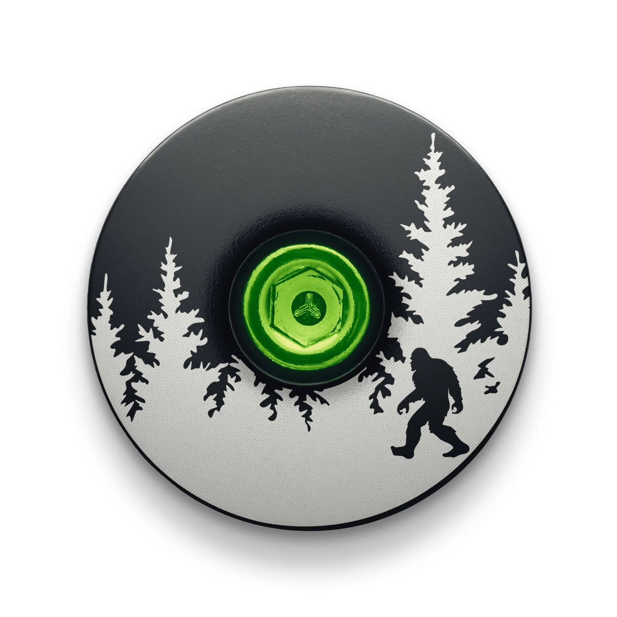 Bigfoot Hiding Custom Bike Top Cap - Image 2