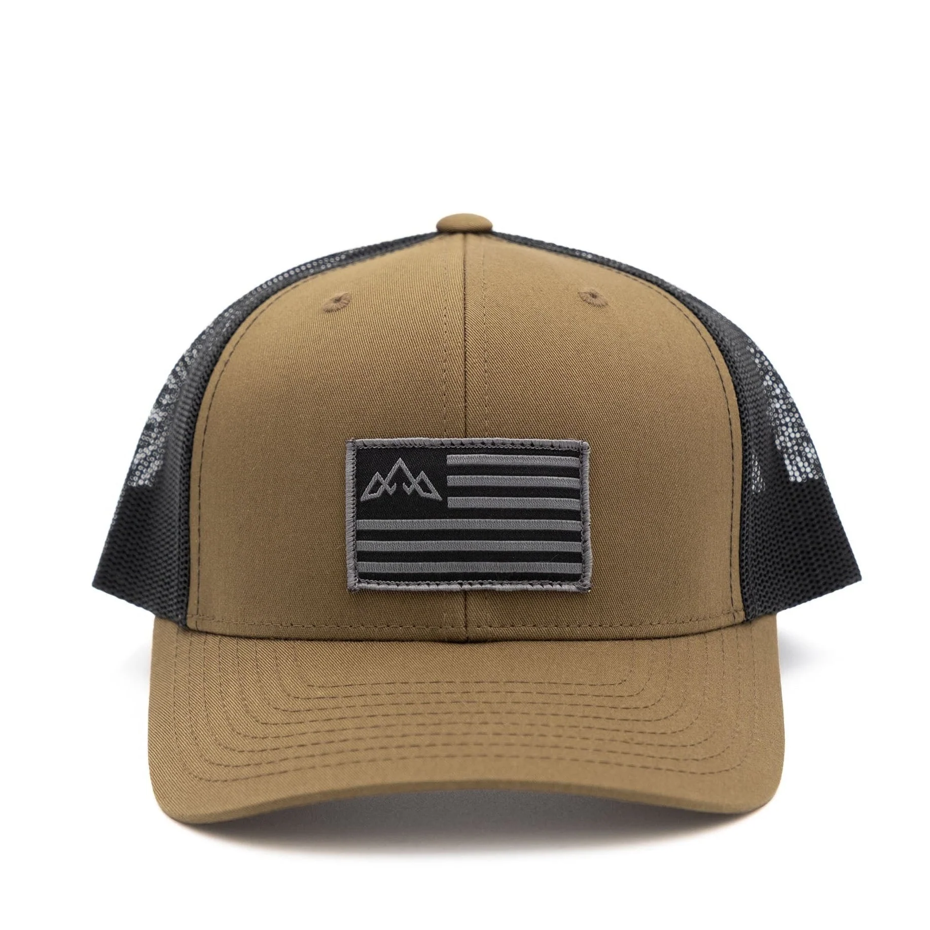 Black Flag Retro Trucker Hat - Coyote Brown/ Black