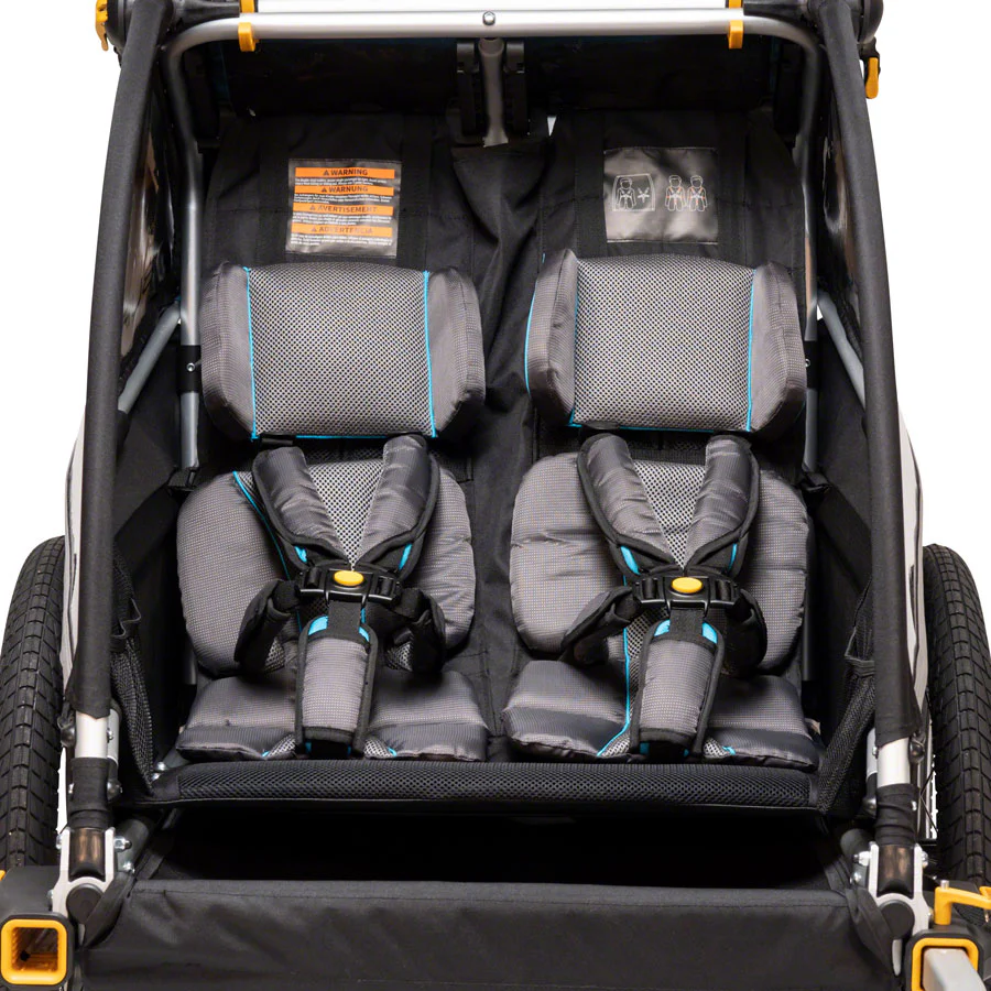 Burley DLite X Child Trailer - Double Aqua - Image 4
