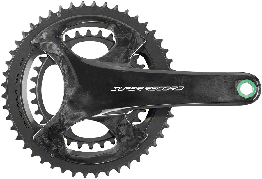 Campagnolo Super Record Wireless Crankset - 175mm 12-Speed 48/32t Campy 121/88 Asym BCD Ultra Torque Spindle Carbon