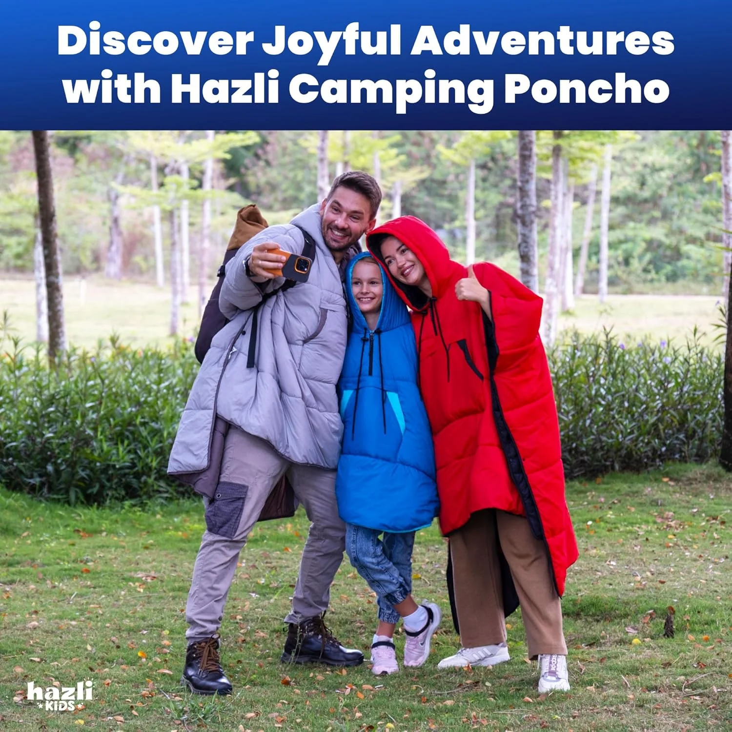 Comfortable Wearable Poncho Blanket - Camping Stadium Blanket Outdoor - Large Hooded Windproof Poncho for Men and Women - Image 5