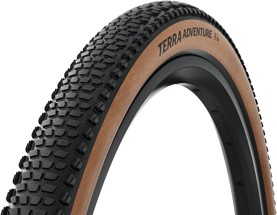 Continental Terra Adventure Tire - 700 x 45 / 29 x 1.75 Tubeless Folding BLK/Transparent Grip Trail Casing E25