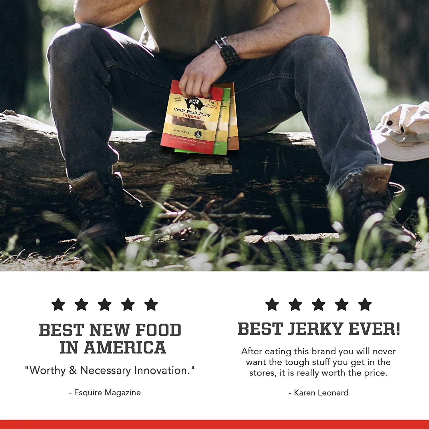 Craft Pork Jerky Collection (24 bags, 8 of each flavor) - Image 2