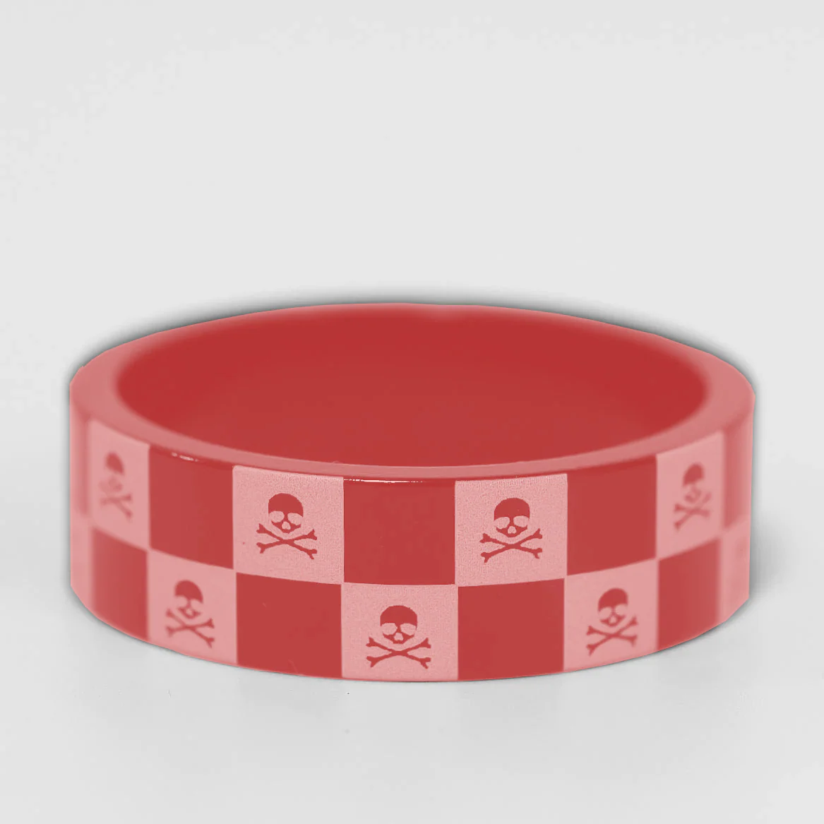 Custom Checkerboard Skull Bicycle Headset Spacer 10mm - Image 5