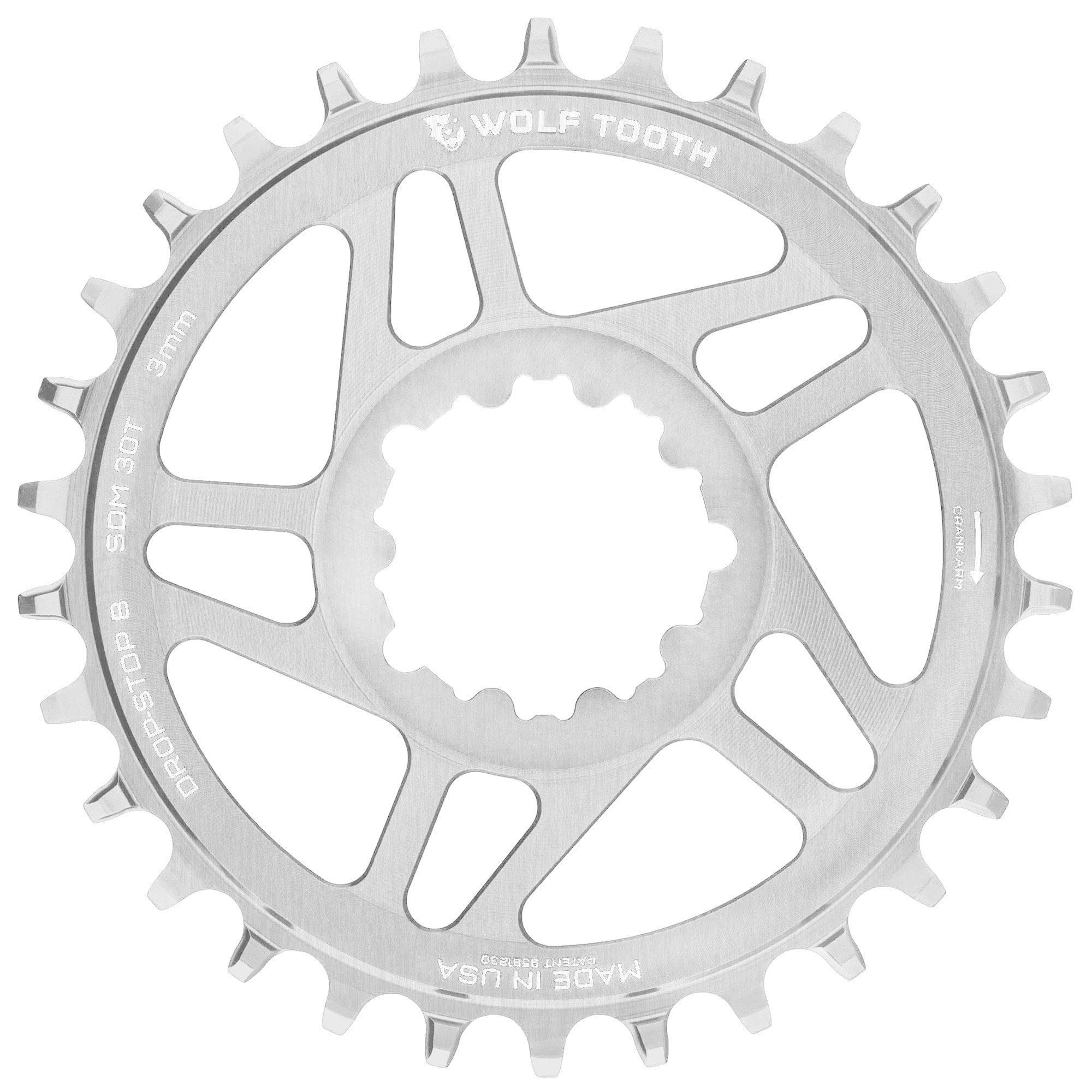 Direct Mount Chainrings for SRAM 3-bolt Cranks - Raw Silver - Image 2