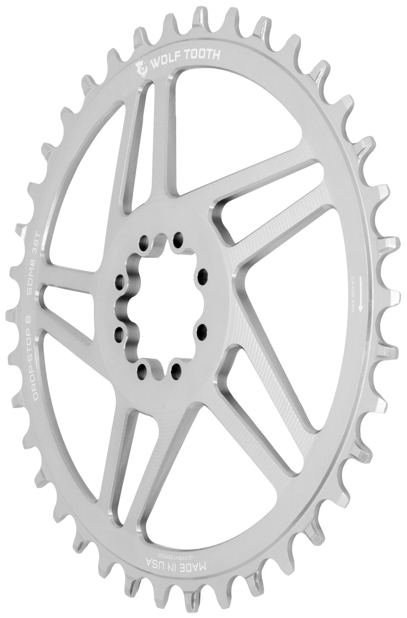 Direct Mount Chainrings for SRAM 8-Bolt Gravel / Road Cranks - Raw Silver - Image 2