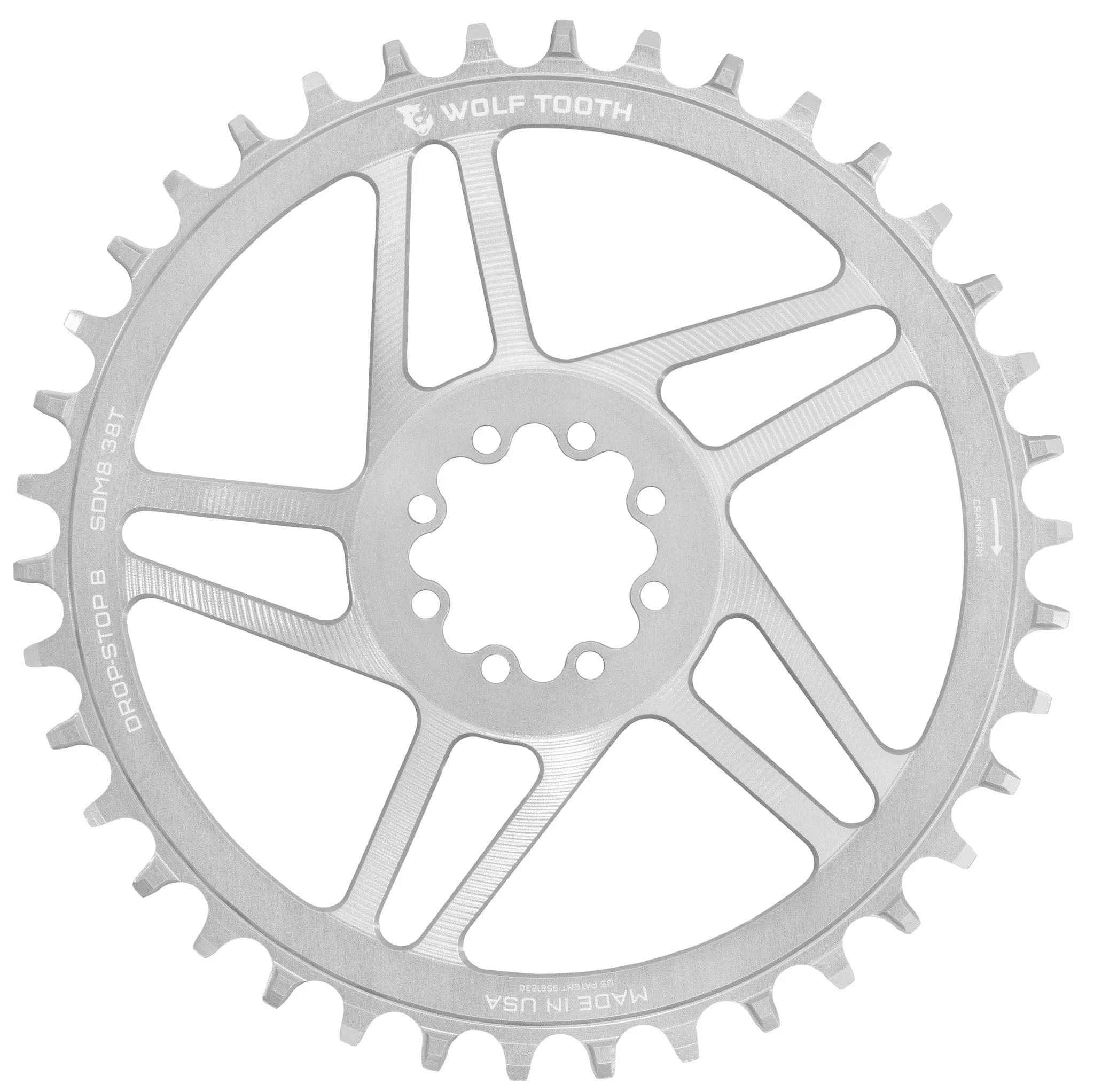 Direct Mount Chainrings for SRAM 8-Bolt Gravel / Road Cranks - Raw Silver - Image 3