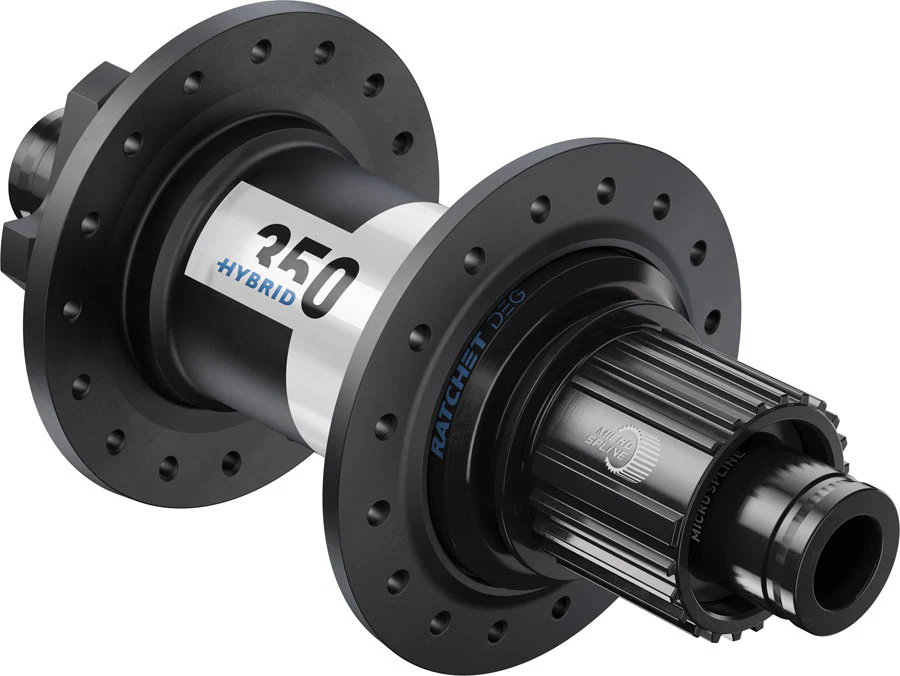 DT Swiss 350 DEG Hybrid Rear Hub - 12 x 148mm 6-Bolt Micro Spline BLK/White 32H DEG 60 DF