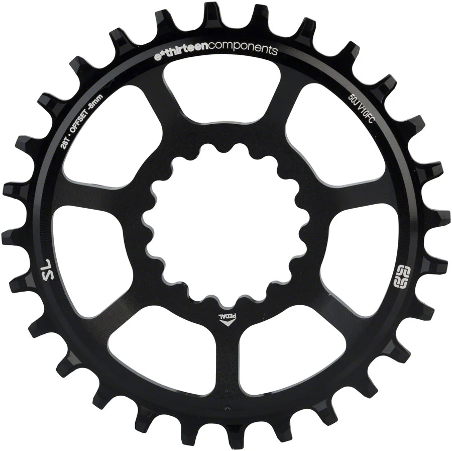 e*thirteen Direct Mount SL Guidering - 10/11/12-speed 28T Narrow Wide Black - Image 2