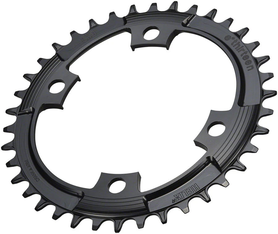 e*thirteen Helix R 107 BCD 4-Bolt Chainring - 42t 11/12-Speed 107BCD Black - Image 2