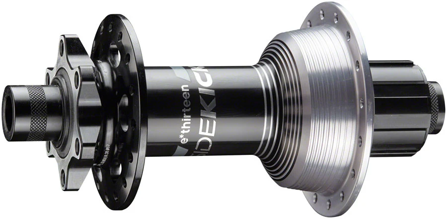 e*thirteen Sidekick Rear Hub - 12 x 157mm 6-Bolt Shimano Mini HG BLK/Sterling Silver 32H - Image 2