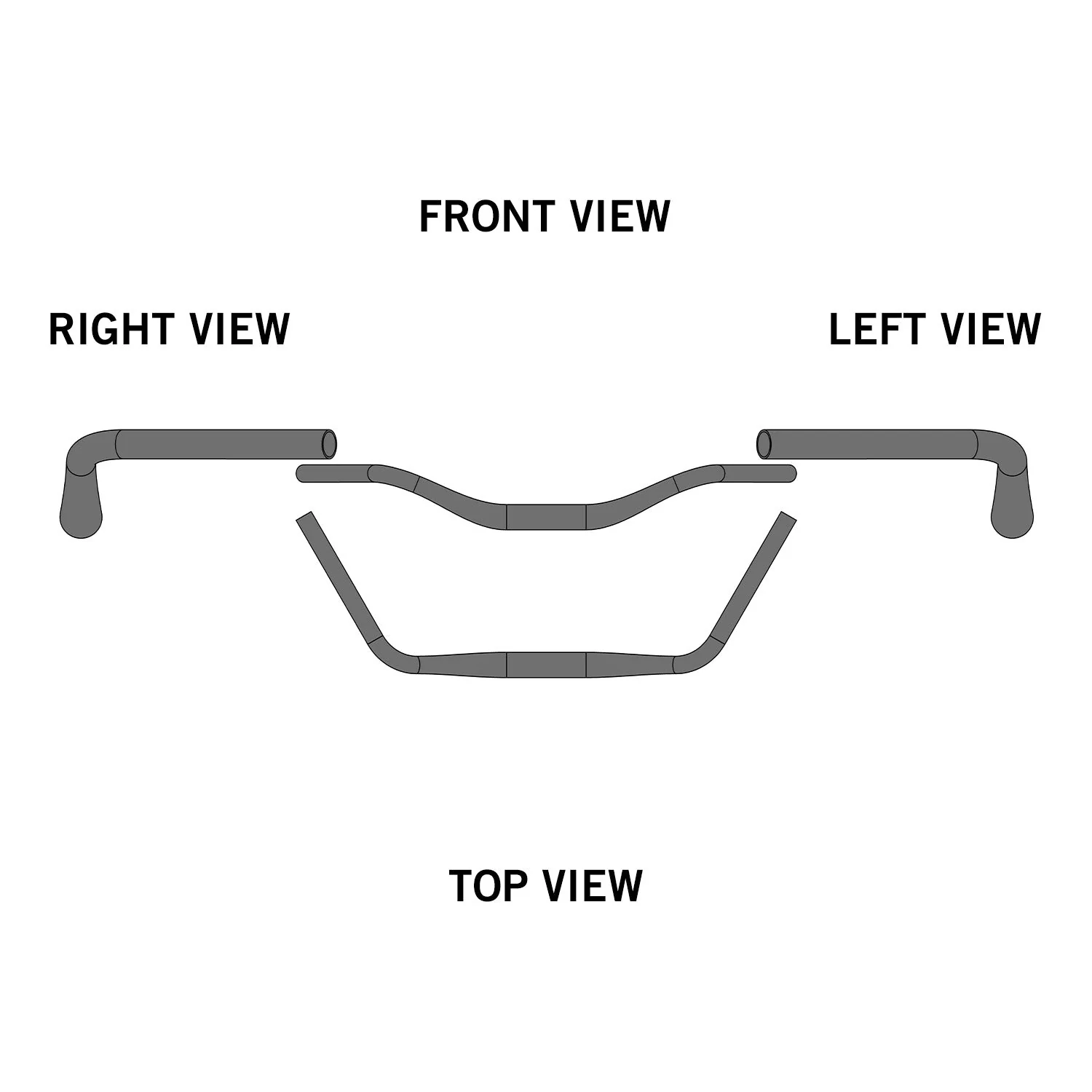 Ergotec Handlebar Moon Cruiser (31.8, GW610, GL180, GH53, 60° | Black Sandblasted | AL6061 T6, DB:1.7-2.5-1.7) - Image 2