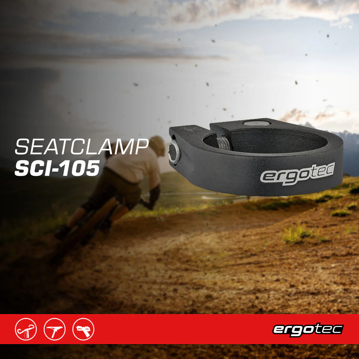 Ergotec - SCI-105 - Seatclamp (31.8 with hexagon socket | Black Sandblasted) - Image 2