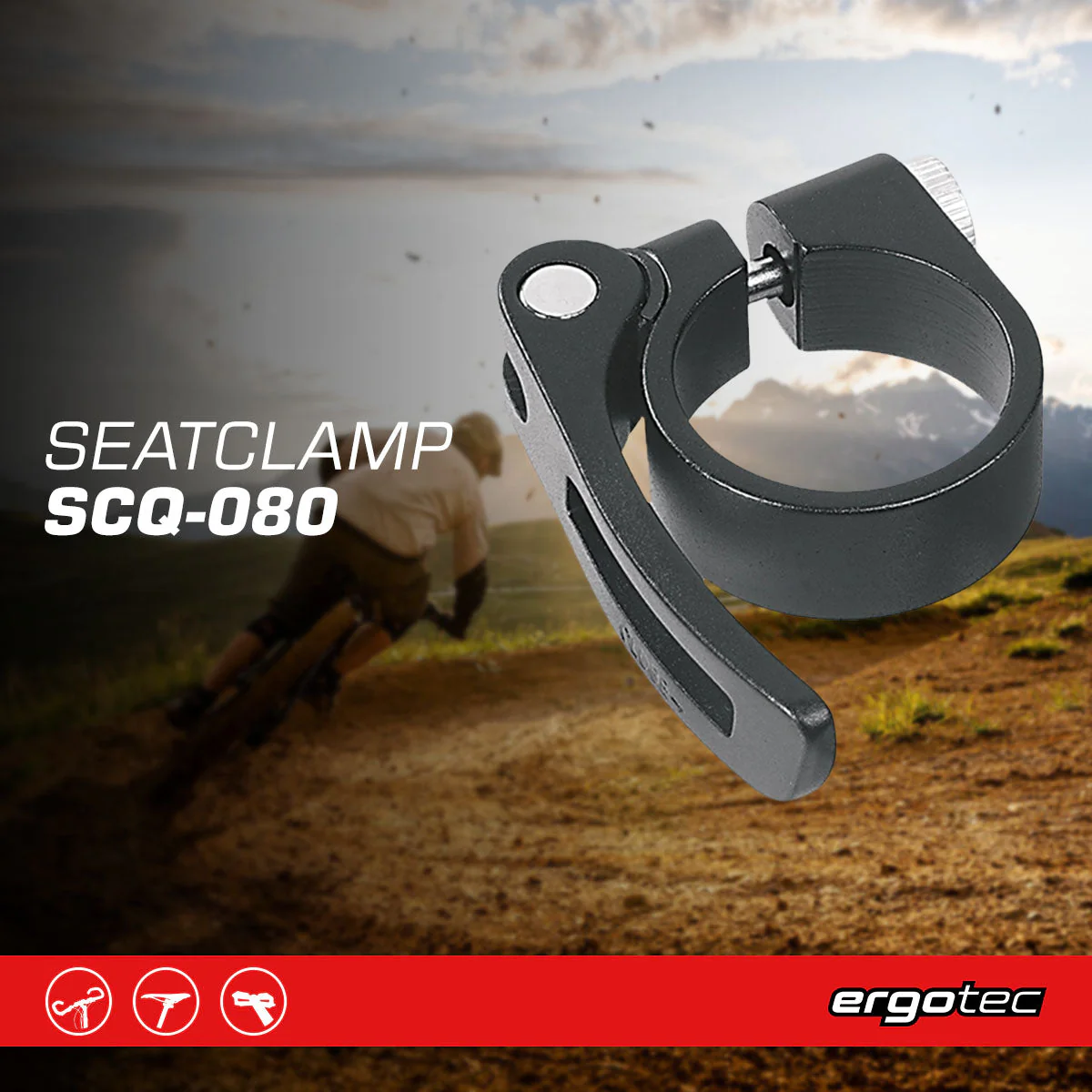 Ergotec - SCQ-080 - Seatclamp (28.6 mm / 31.8 mm | Black Sandblasted) - Image 2