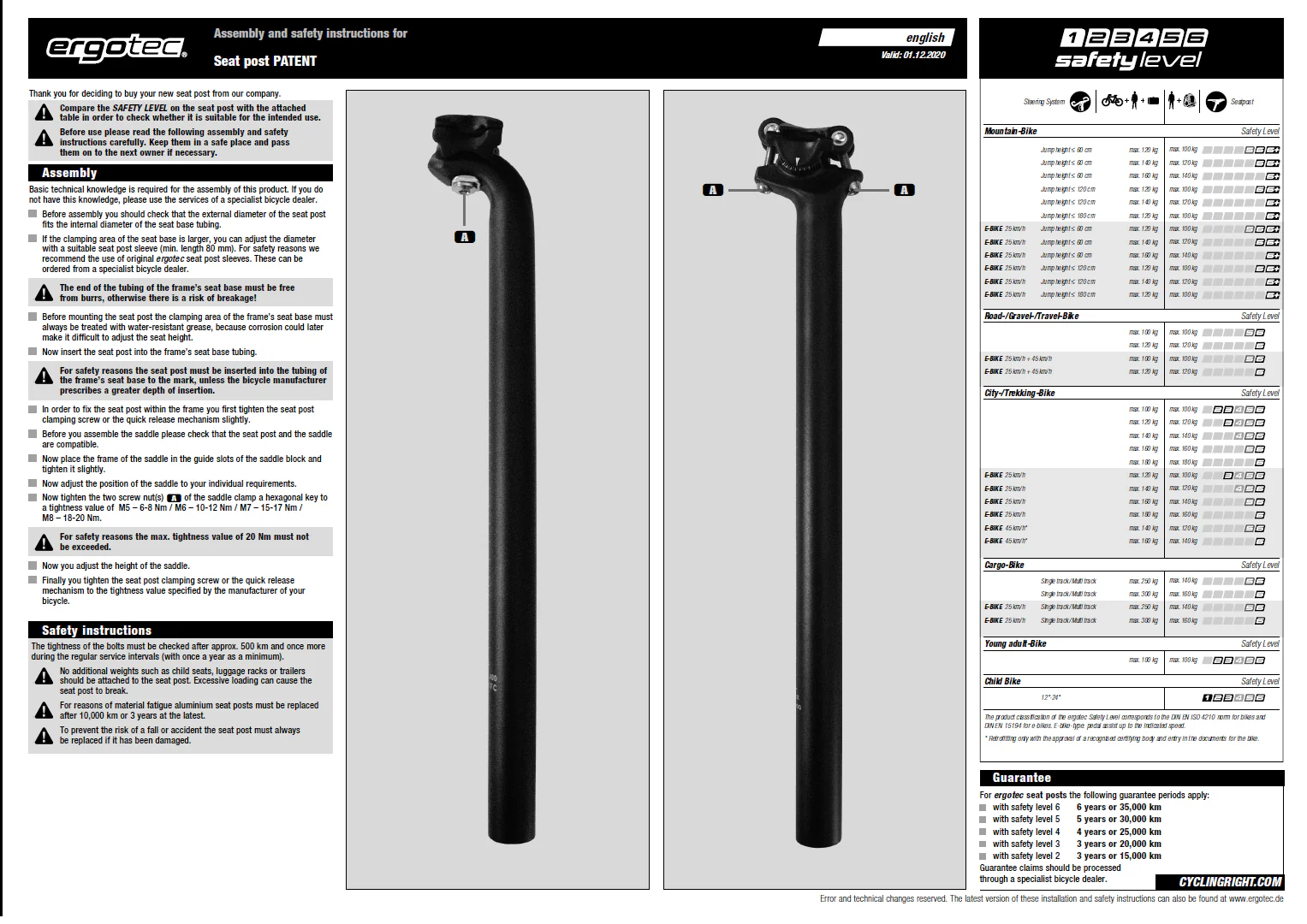 Ergotec Seat Post Atar (31.6 x 550 | Silver Polished) - Image 3