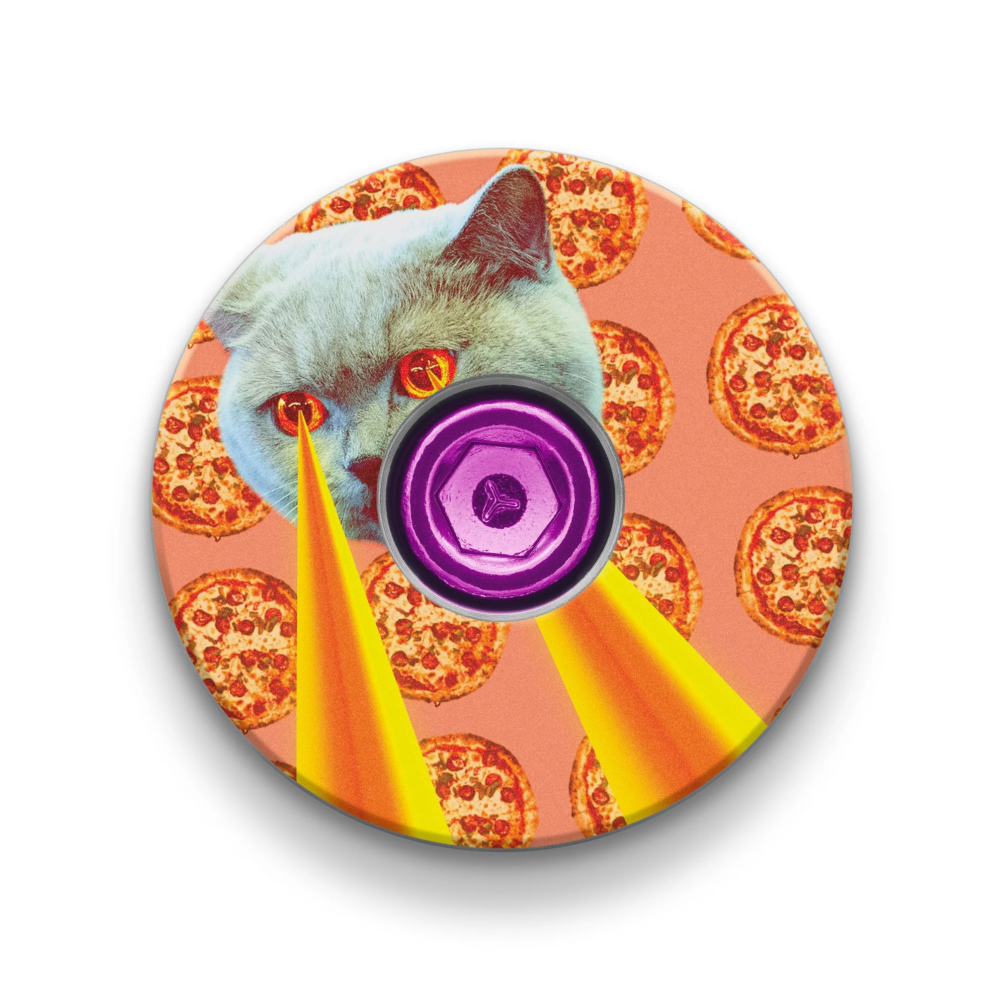 Feline Fine Pie in the Sky Custom Bicycle Headset Cap - Image 2