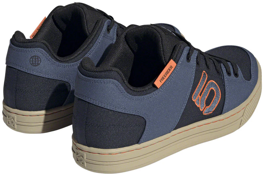 Five Ten Freerider Canvas Flat Shoes - Mens Core Legend Ink/Wonder Steel/Impact Orange 6 - Image 2