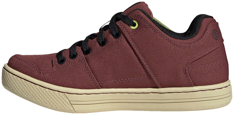Five Ten Freerider Canvas Flat Shoes - Womens Quiet Crimson/Core BLK/Pulse Lime 10.5 - Image 2