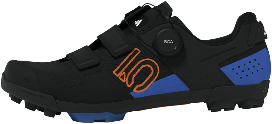 Five Ten Kestrel BOA Mountain Clipless Shoes - Men's Core BLK/Pure Orange/Ray Blue 11