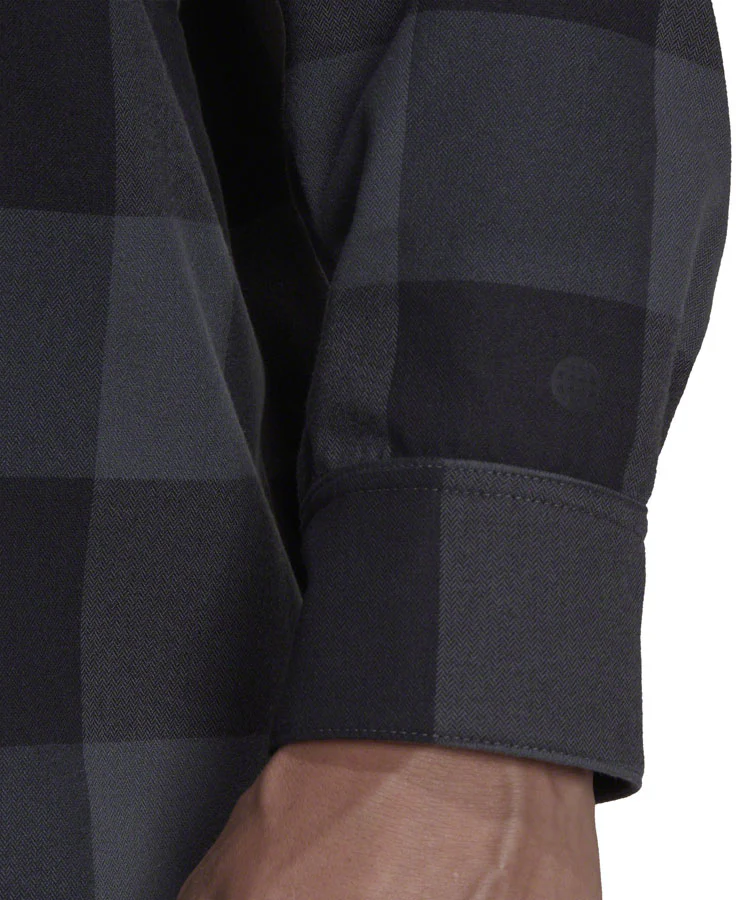 Five Ten Long Sleeve Flannel Shirt - Gray/Black Small - Image 3