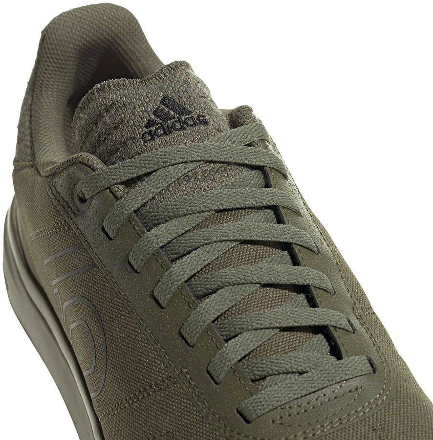 Five Ten Sleuth DLX Canvas Flat Shoes - Mens Focus Olive/Core BLK/Pulse Lime 9 - Image 4