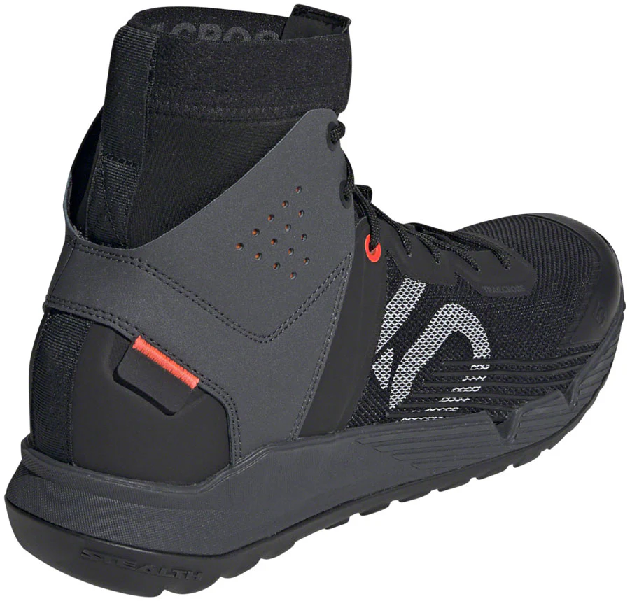 Five Ten Trailcross Mid Pro Flat Shoes - Mens Core BLK / Gray Two / Solar Red 8.5 - Image 3