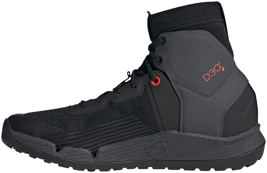 Five Ten Trailcross Mid Pro Flat Shoes - Mens Core BLK / Gray Two / Solar Red 8.5 - Image 4