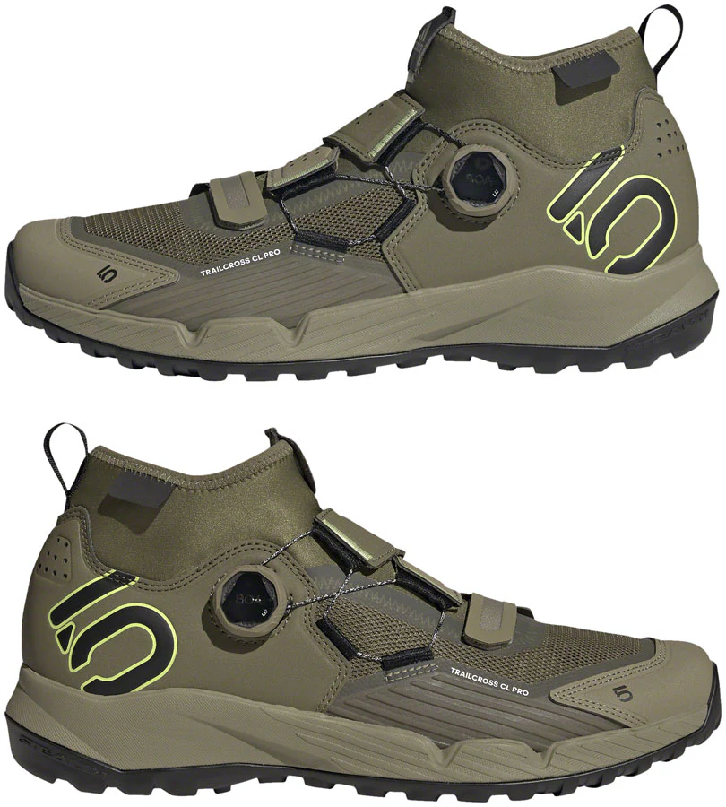 Five Ten Trailcross Pro Mountain Clipless Shoes - Mens Green/BLK/Green 11.5 - Image 4