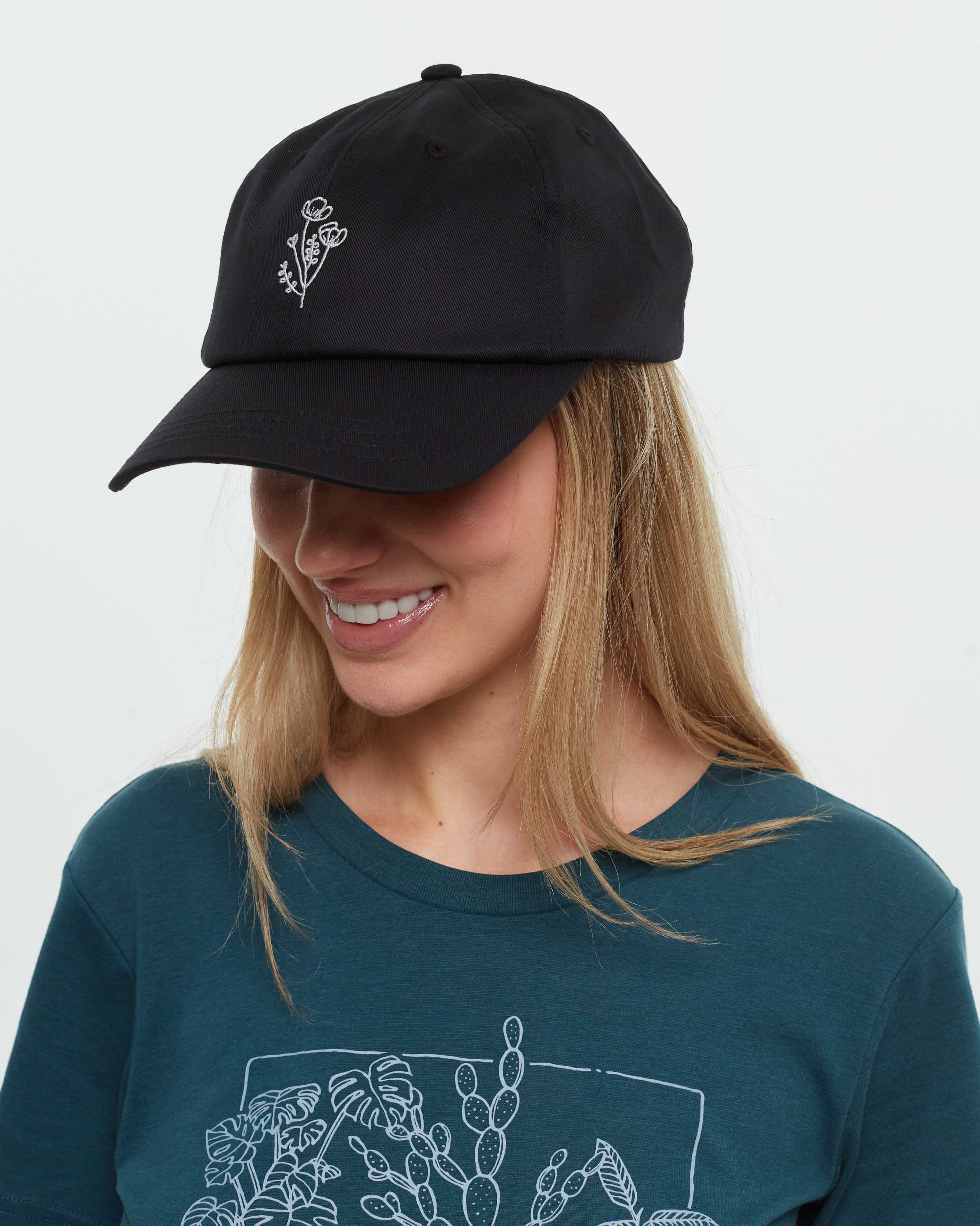Flower Embroidery Peak Hat - Image 5