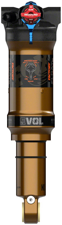 FOX Float SL Factory Rear Shock - Trunnion Metric 165 x 42.5 mm EVOL SV 3-Position Adj BLK/Kashima Coat - Image 2