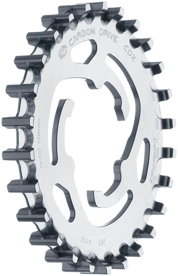 Gates Carbon Drive CDX CenterTrack 3-Lobe SureFit™ Rear Sprocket - 26t Shimano/SRAM 3-Lobe Silver