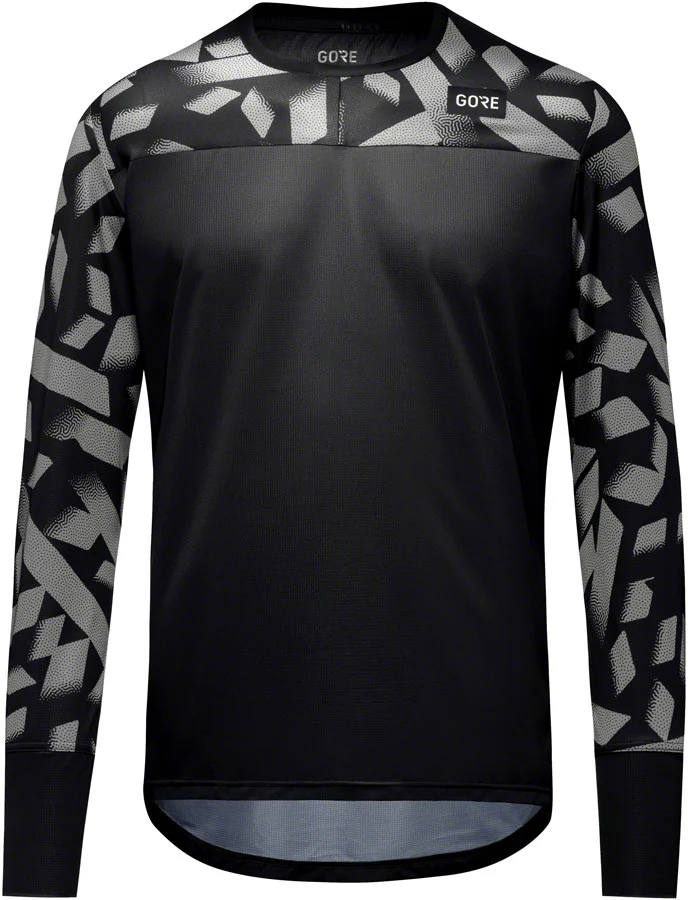 Gorewear Trail KPR Daily Long Sleeve Jersey - Black/Lab Gray Men's Medium