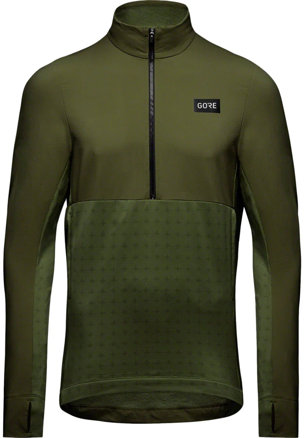 Gorewear Trail KPR Hybrid 1/2-Zip Jersey - Utility Green Men's Medium