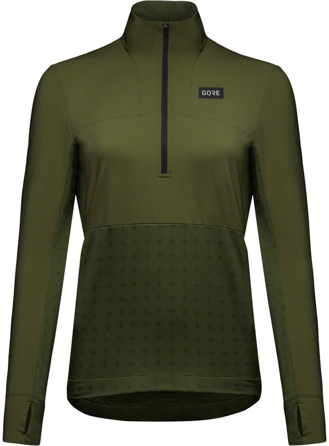 Gorewear Trail KPR Hybrid 1/2-Zip Jersey - Utility Green Women's Small