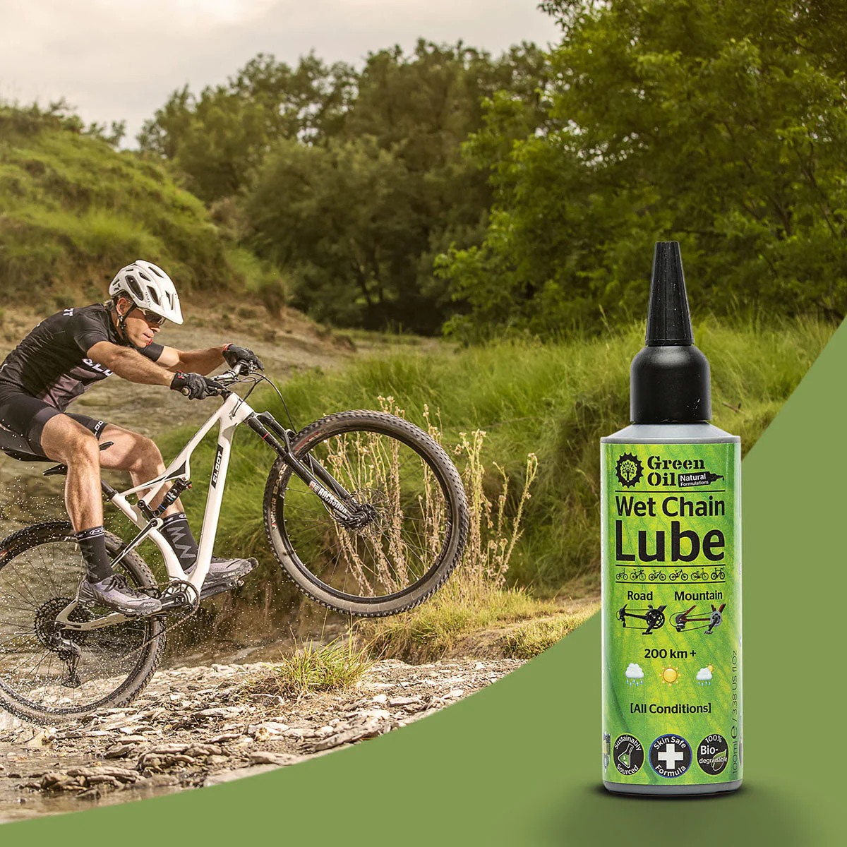 Green Oil - Wet Chain Lube - Wet & Dry Conditions - Image 10
