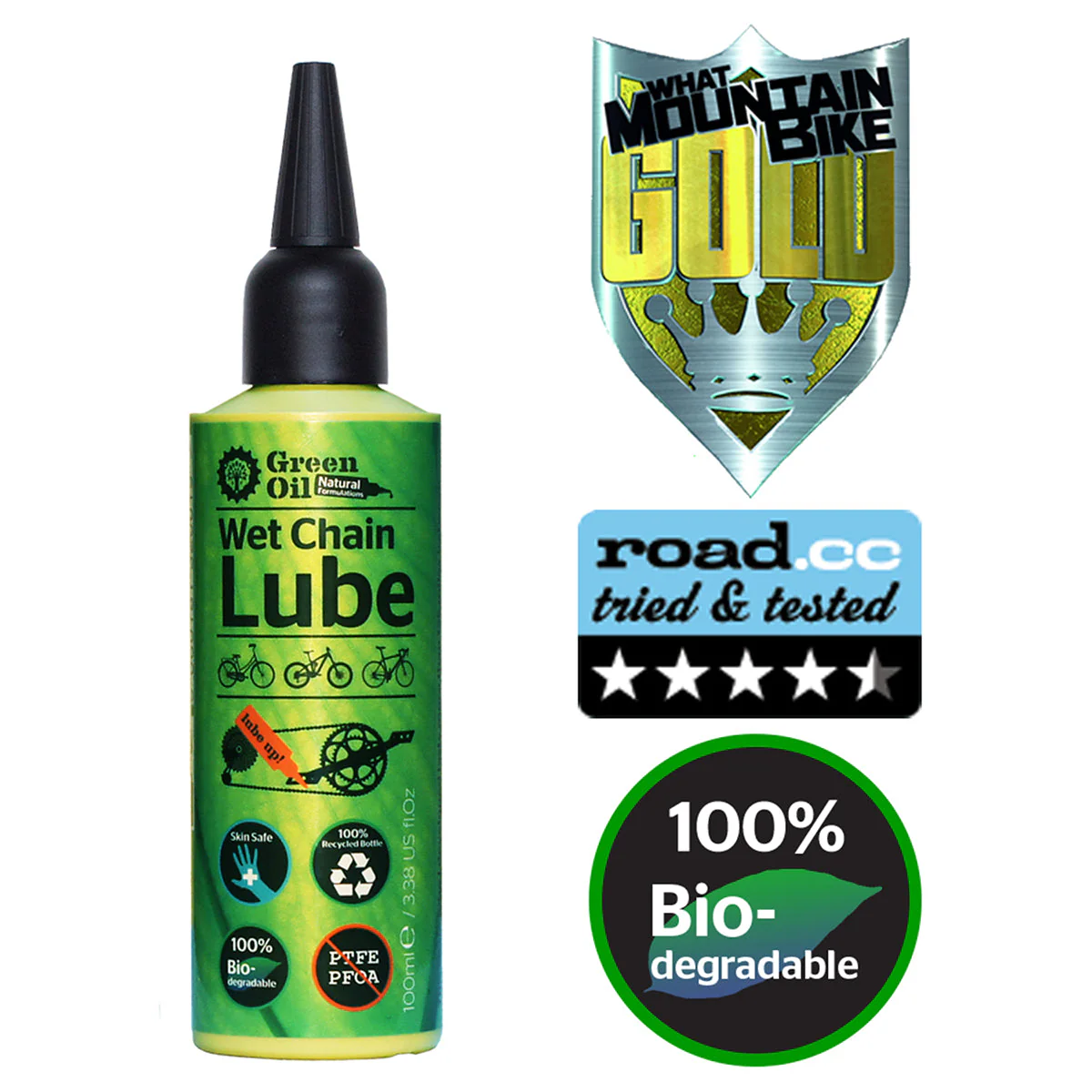 Green Oil - Wet Chain Lube - Wet & Dry Conditions - Image 2