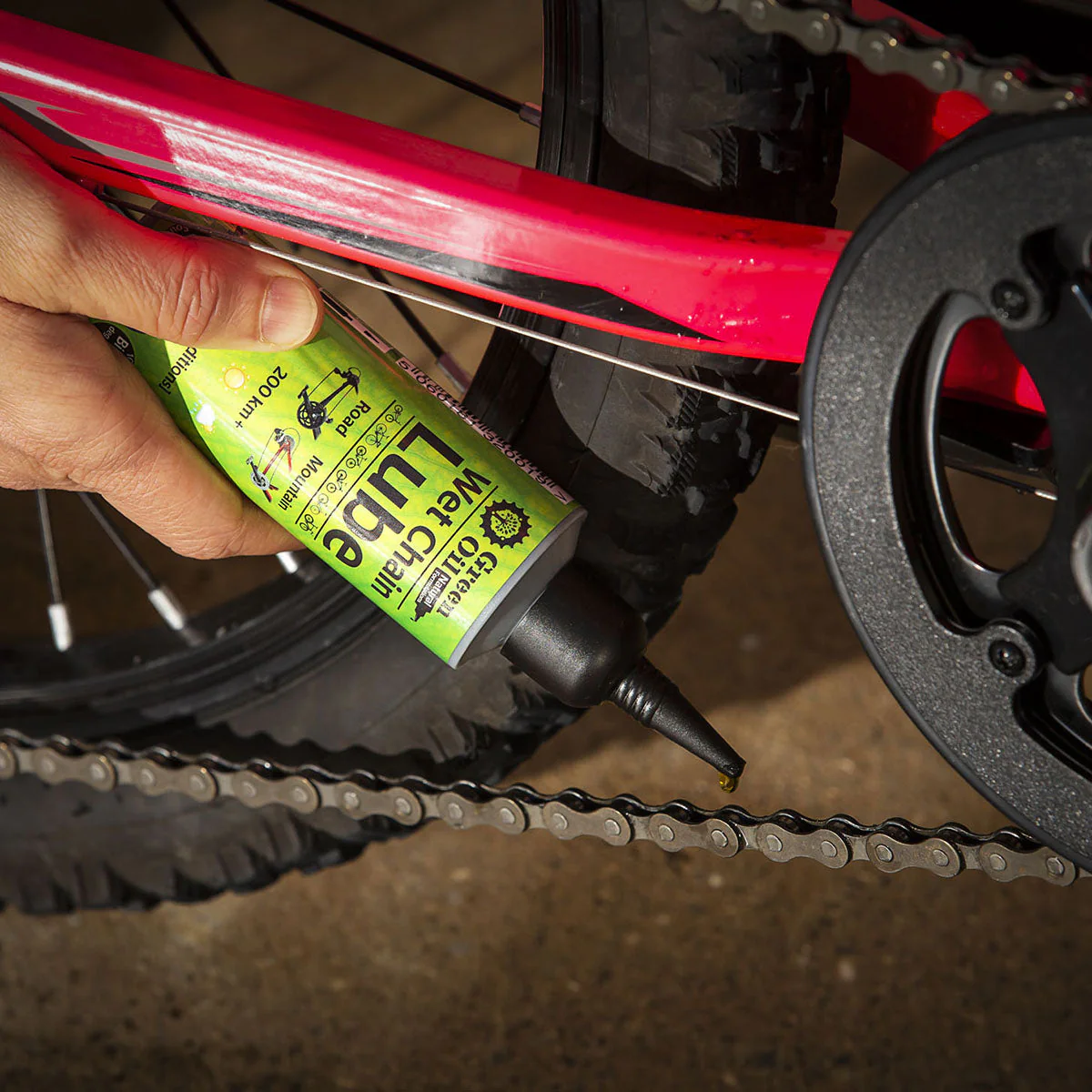 Green Oil - Wet Chain Lube - Wet & Dry Conditions - Image 7